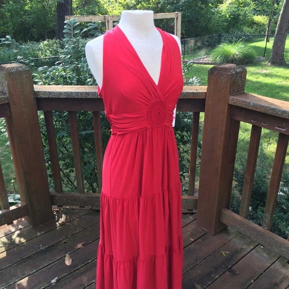 Evan Picone Dresses & Skirts - Evan Picone Red Long Sleeveless Dress Size 10